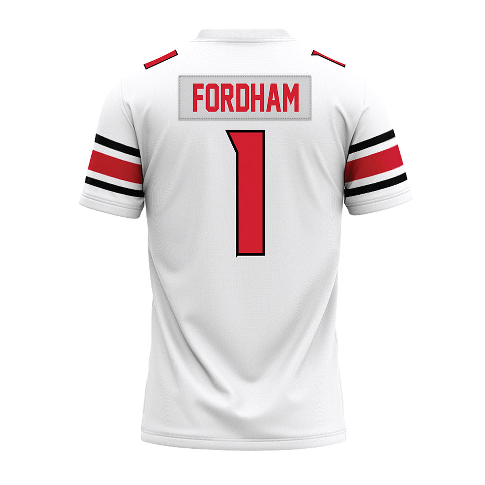 NC State - NCAA Football : Caden Fordham - White Premium Football Jersey-1