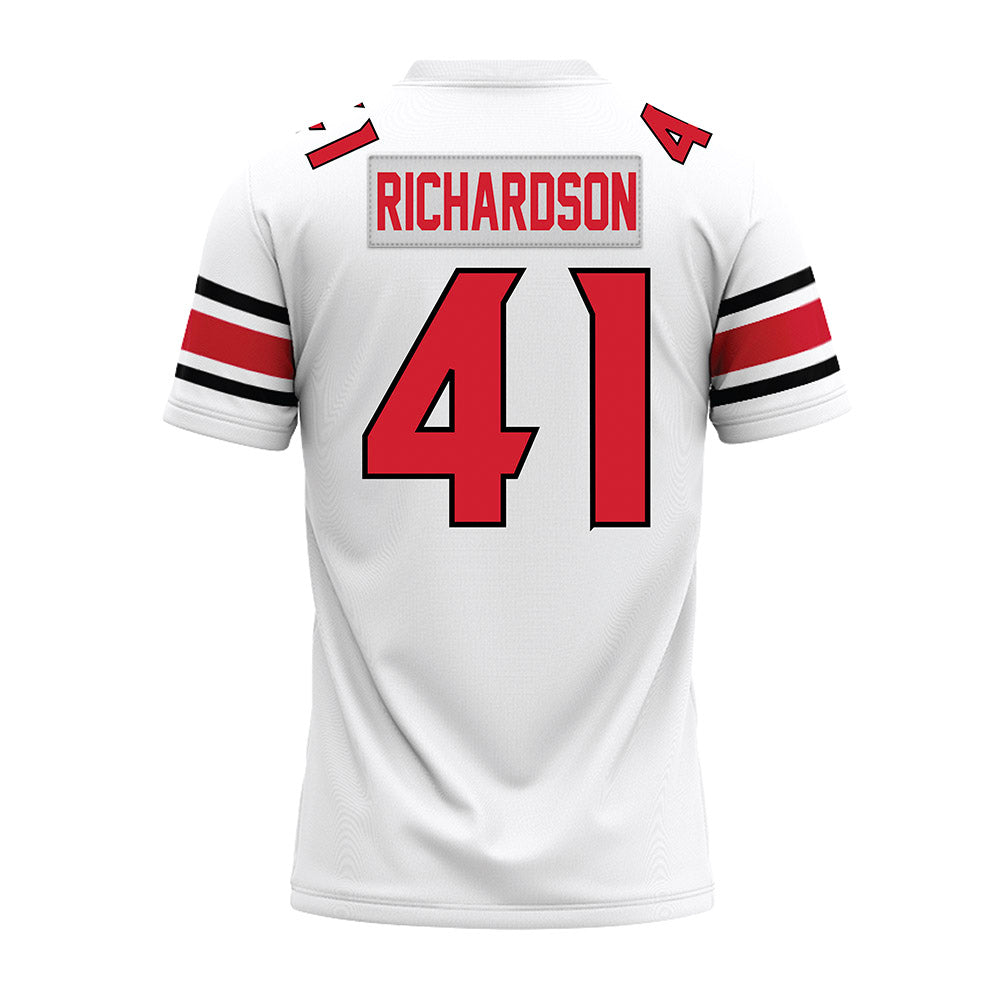 NC State - NCAA Football : AJ Richardson - White Premium Football Jersey-1