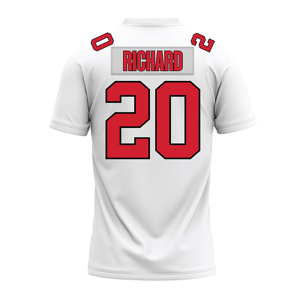 Illinois State - NCAA Football : CJ Richard - White Premium Football Jersey-1