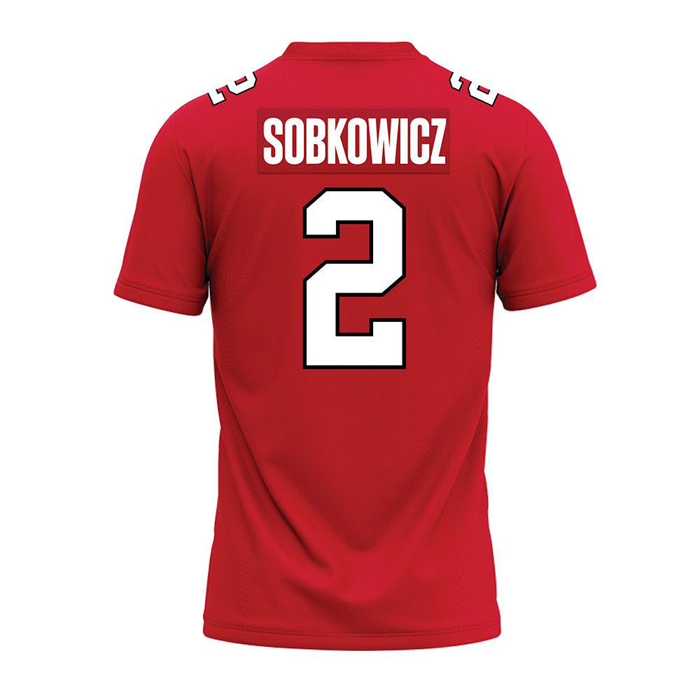 Illinois State - NCAA Football : Daniel Sobkowicz - Red Premium Football Jersey-1