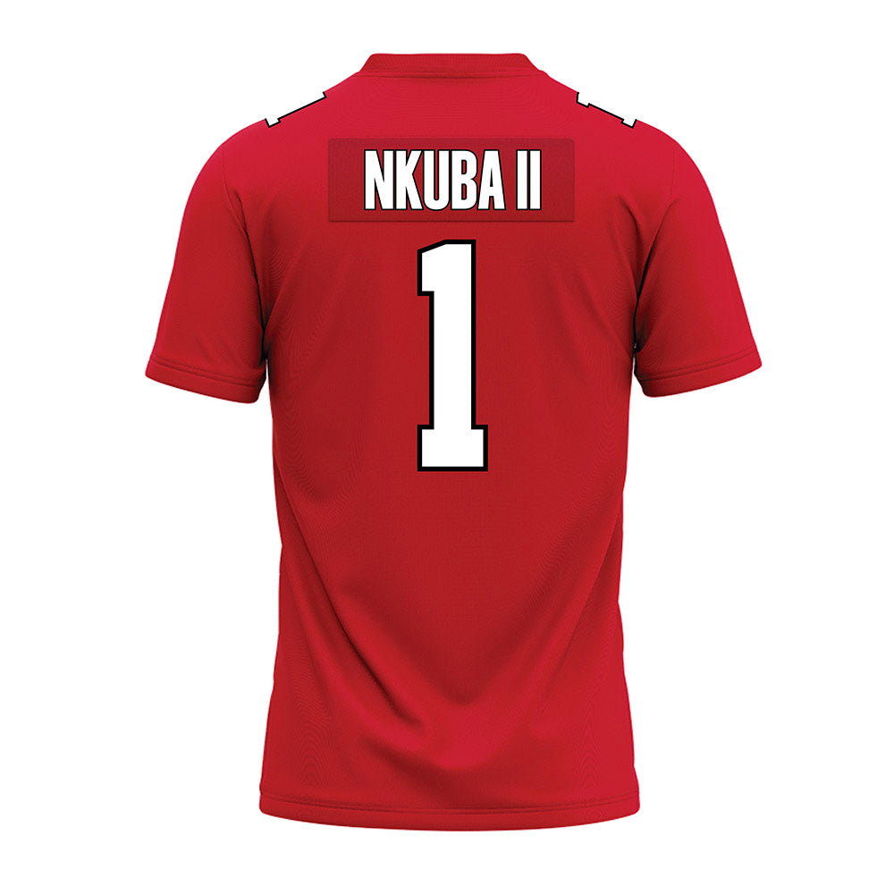 Illinois State - NCAA Football : Shadwel Nkuba II - Red Premium Football Jersey-1