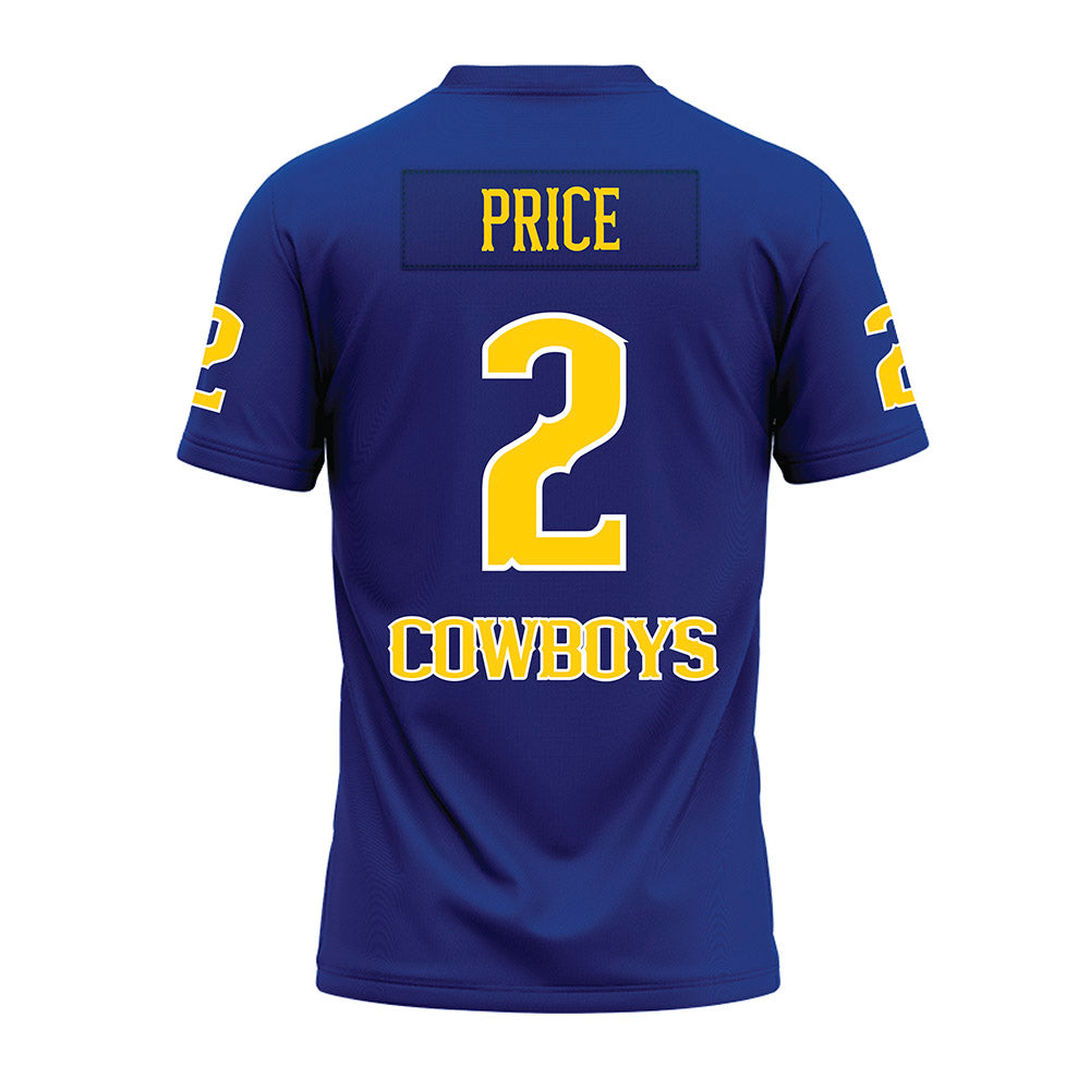 McNeese State - NCAA Football : Maurquel Price - Blue Premium Football Jersey-1