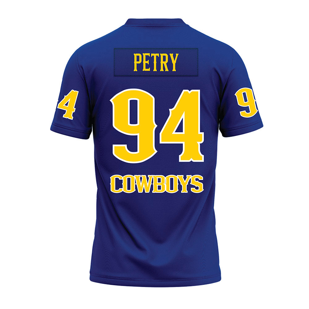 McNeese State - NCAA Football : Carter Petry - Blue Premium Football Jersey-1