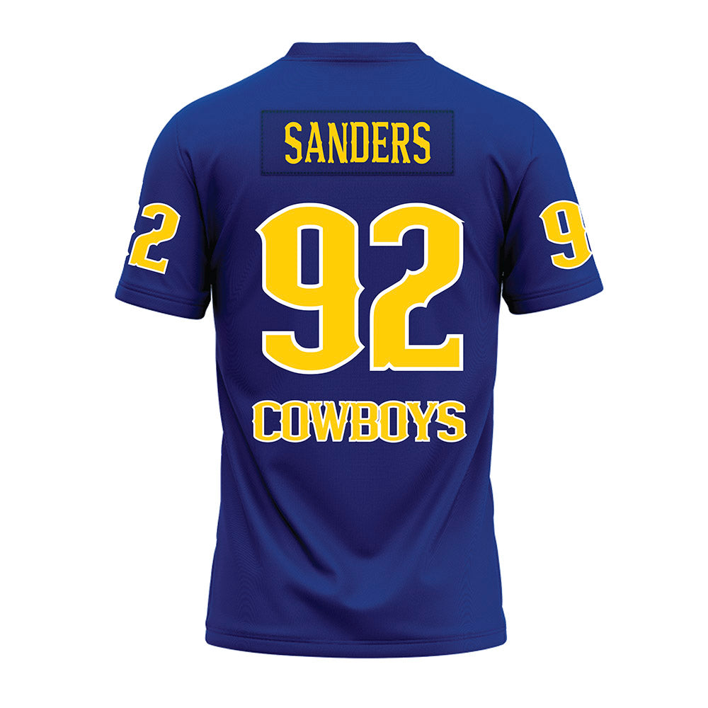 McNeese State - NCAA Football : Carlos Sanders - Blue Premium Football Jersey-1