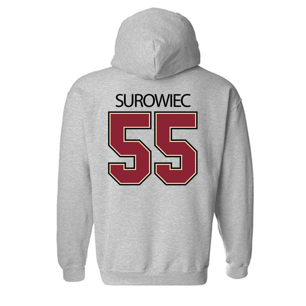 Boston College - NCAA Baseball : Daniel Surowiec - Classic Shersey Hooded Sweatshirt-3