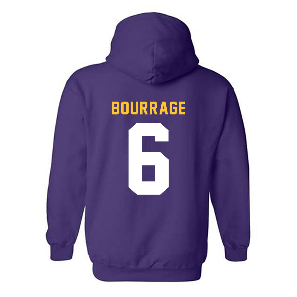 LSU - NCAA Women's Basketball : Divine Bourrage - Classic Shersey Hooded Sweatshirt-1