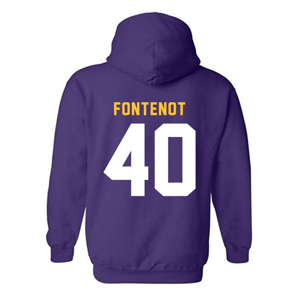 LSU - NCAA Baseball : Grant Fontenot - Classic Shersey Hooded Sweatshirt-1