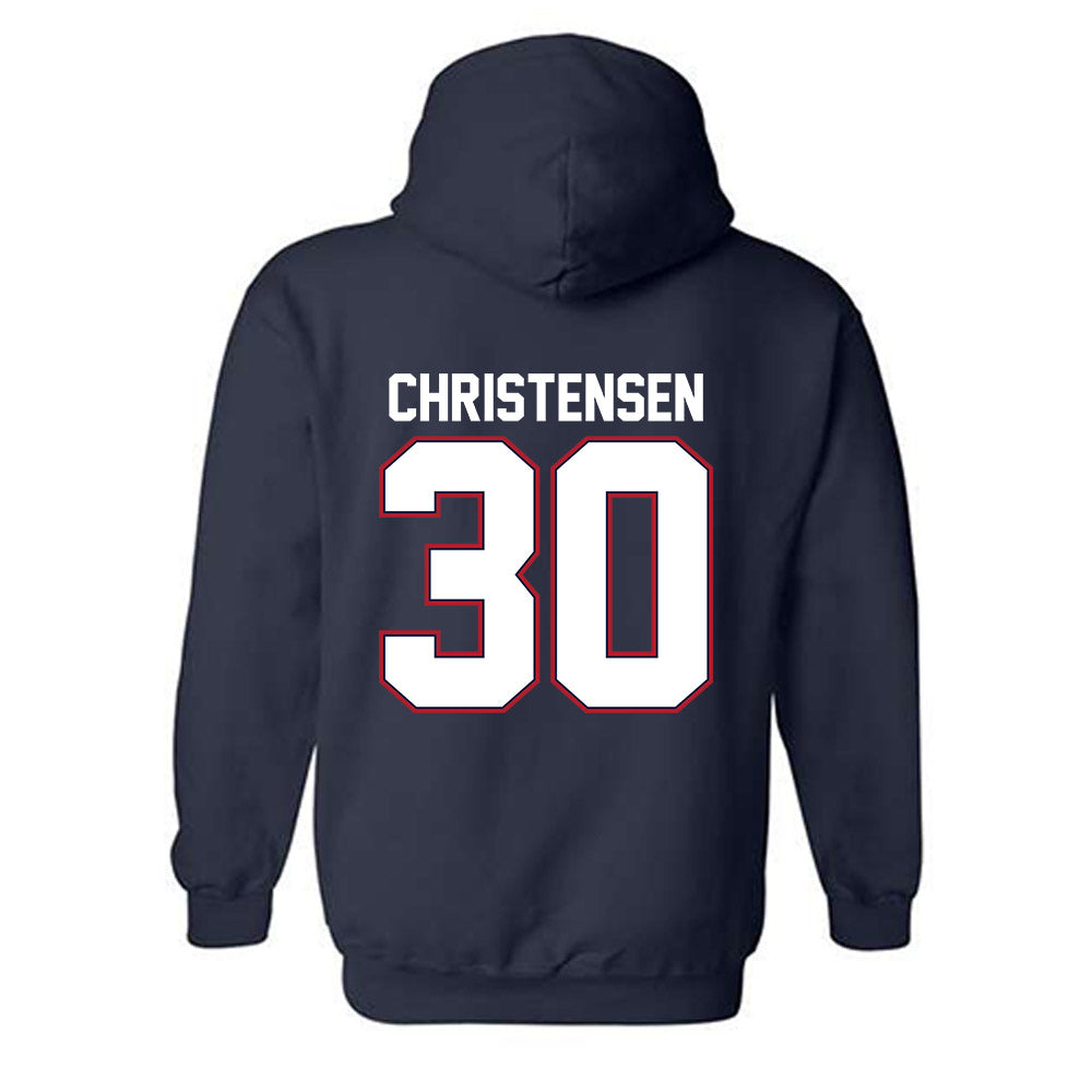 Liberty - NCAA Women's Lacrosse : Claire Christensen - Classic Shersey Hooded Sweatshirt-1