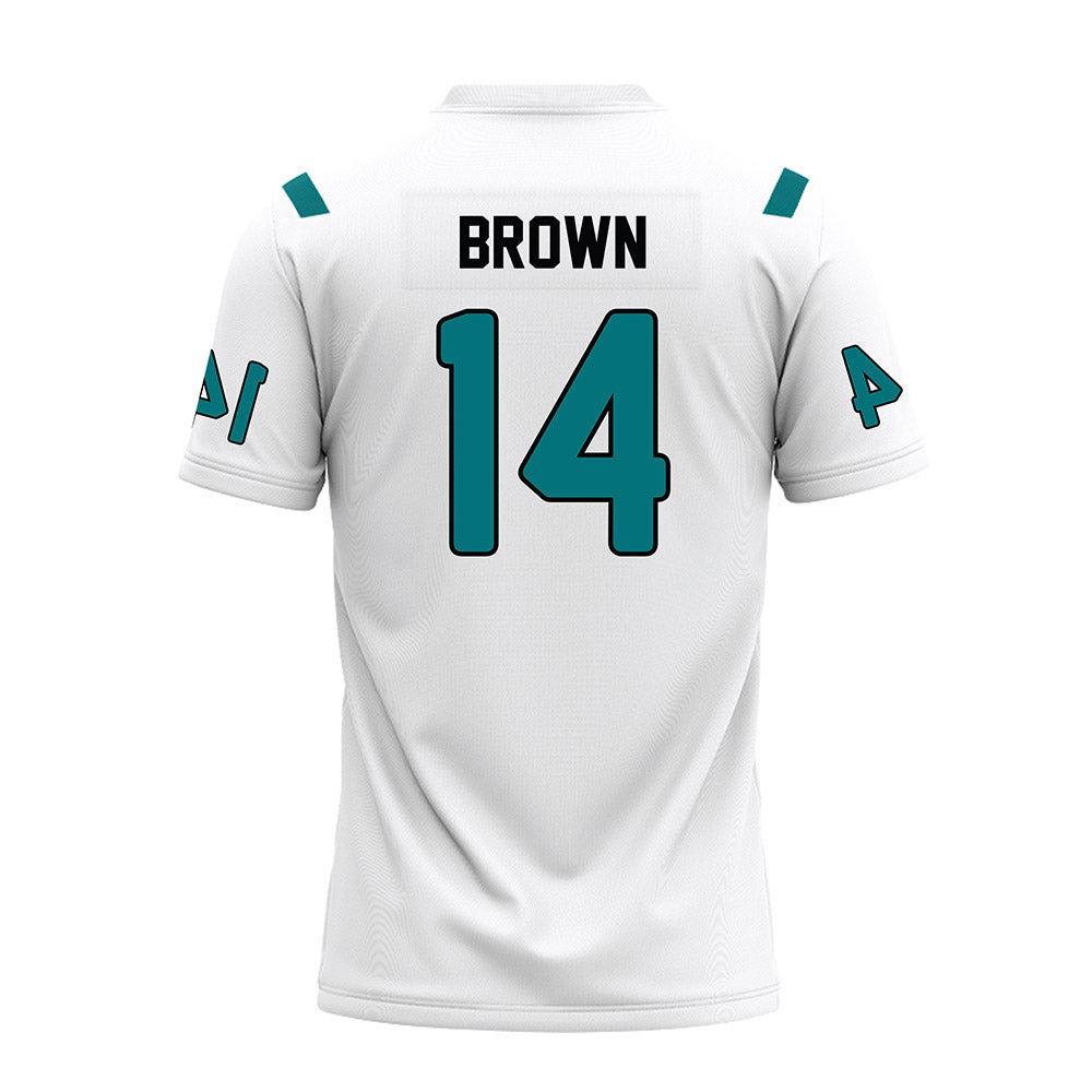 Coastal Carolina - NCAA Football : Jared Brown - White Premium Football Jersey