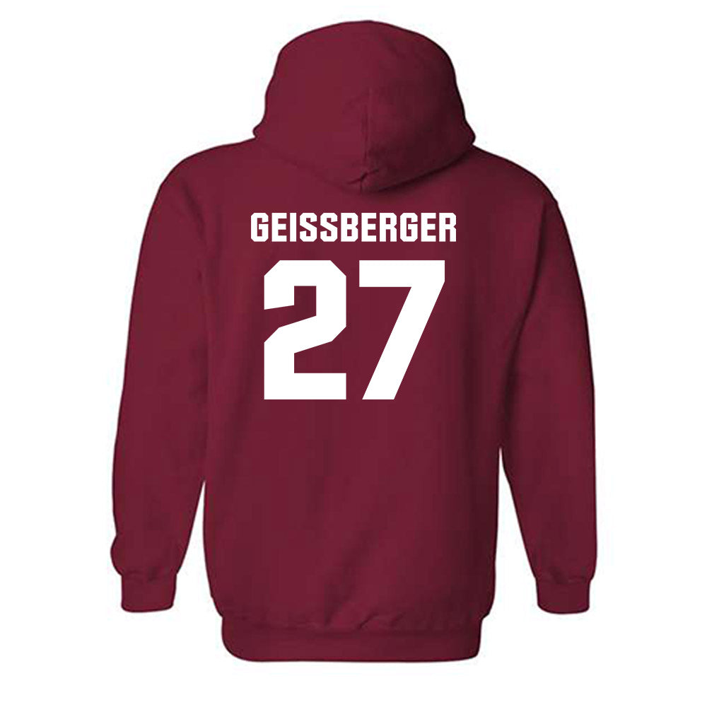 - NCAA Women's Volleyball : Kari Geissberger - Classic Shersey Hooded Sweatshirt-1