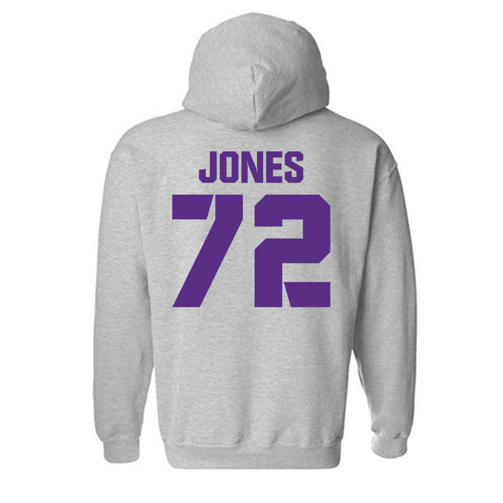 TCU - NCAA Football : Jackson Jones - Sports Shersey Hooded Sweatshirt-1