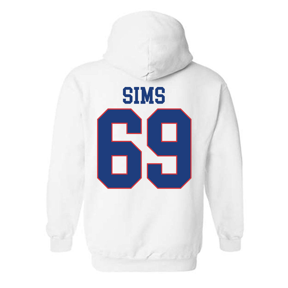 LA Tech - NCAA Football : Trent Sims - Sports Shersey Hooded Sweatshirt-1