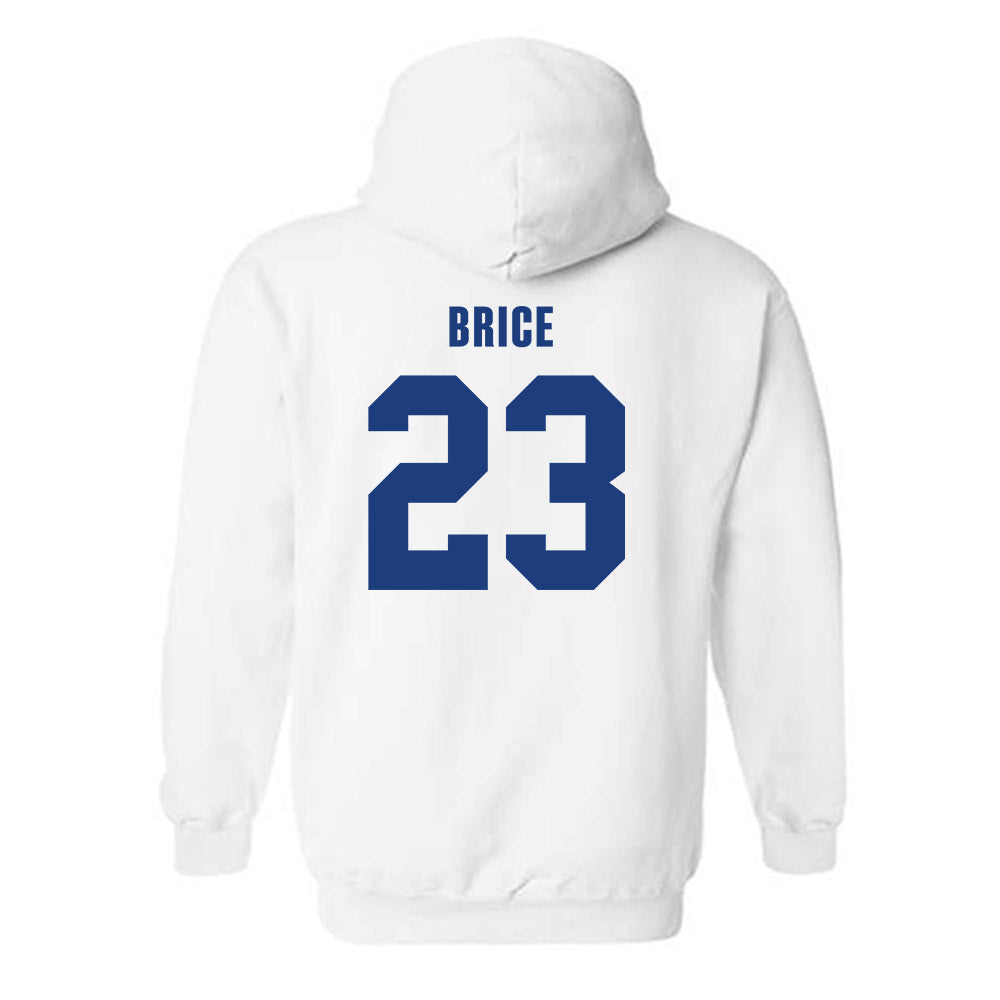 LA Tech - NCAA Football Legends : Kentrell Brice - Classic Shersey Hooded Sweatshirt-1