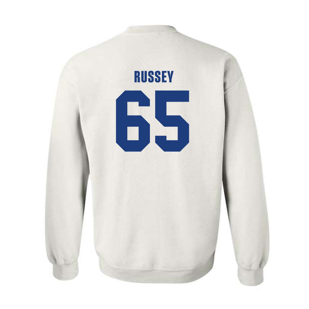 LA Tech - NCAA Football Legends : Kody Russey - Classic Shersey Crewneck Sweatshirt-1