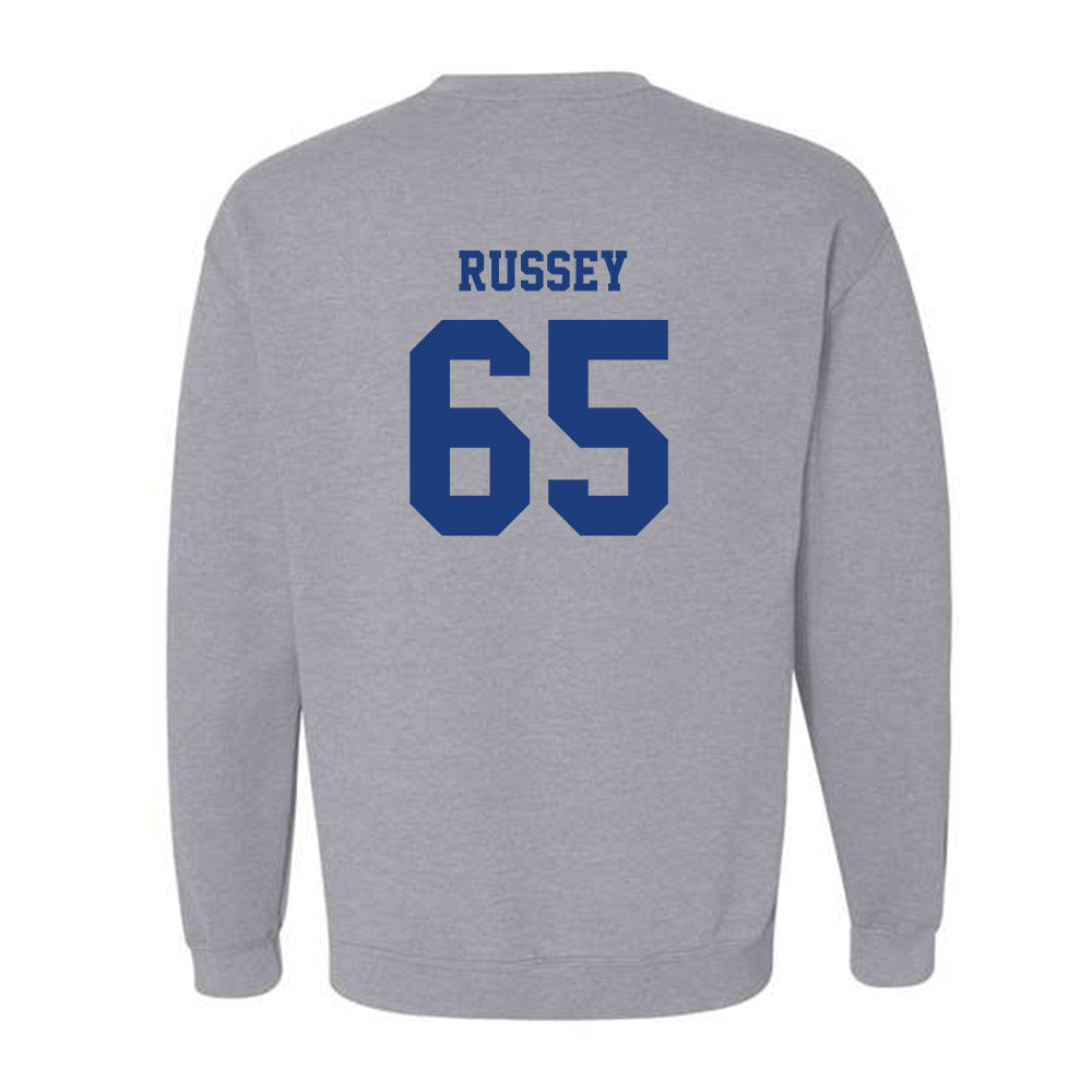 LA Tech - NCAA Football Legends : Kody Russey - Classic Shersey Crewneck Sweatshirt-1