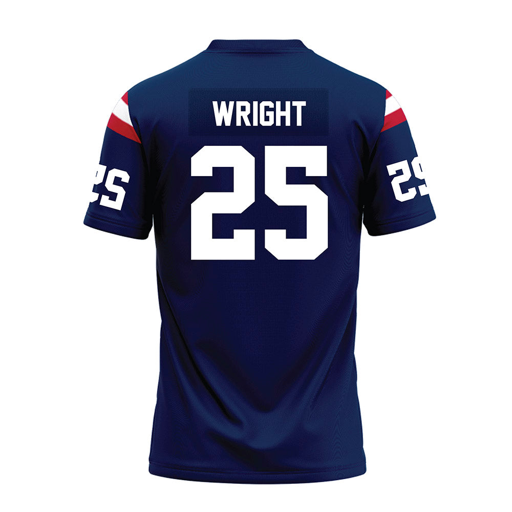 FAU - NCAA Football : Michael Wright - Blue Premium Football Jersey-1