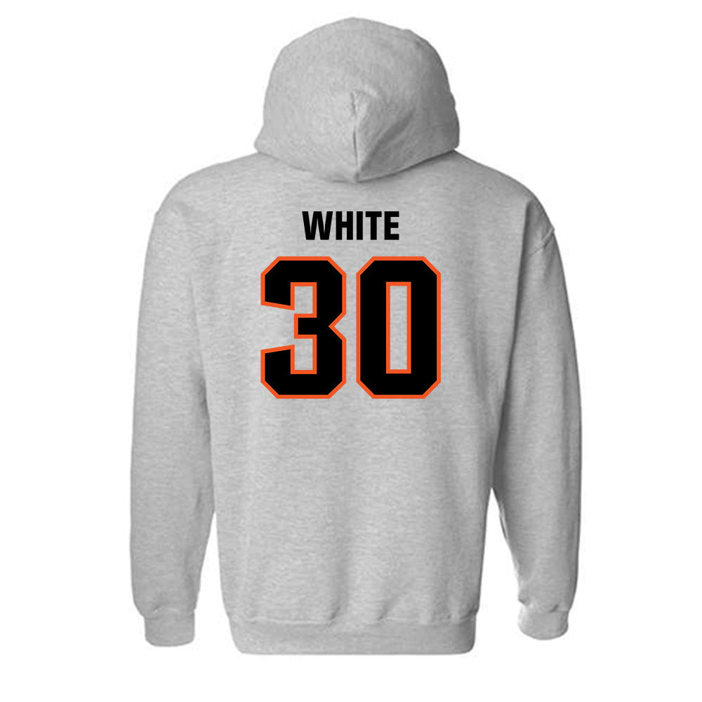 Oklahoma State - NCAA Football : Trip White - Classic Shersey Hooded Sweatshirt-1