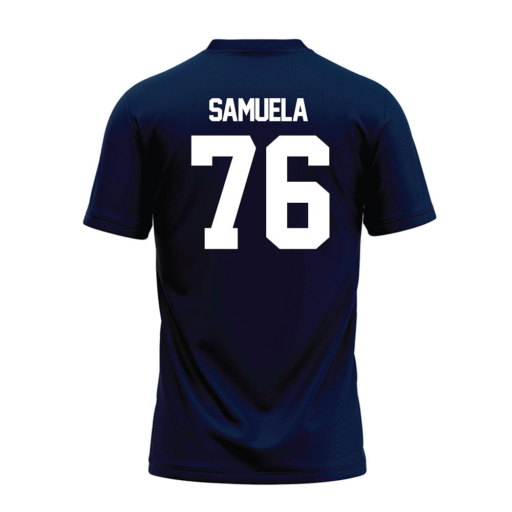 Georgia Southern - NCAA Football : Kingtriton Samuela - Navy Premium Football Jersey-1
