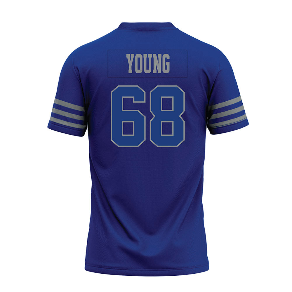 Memphis - NCAA Football : Jonathan Young - Blue Premium Football Jersey-1