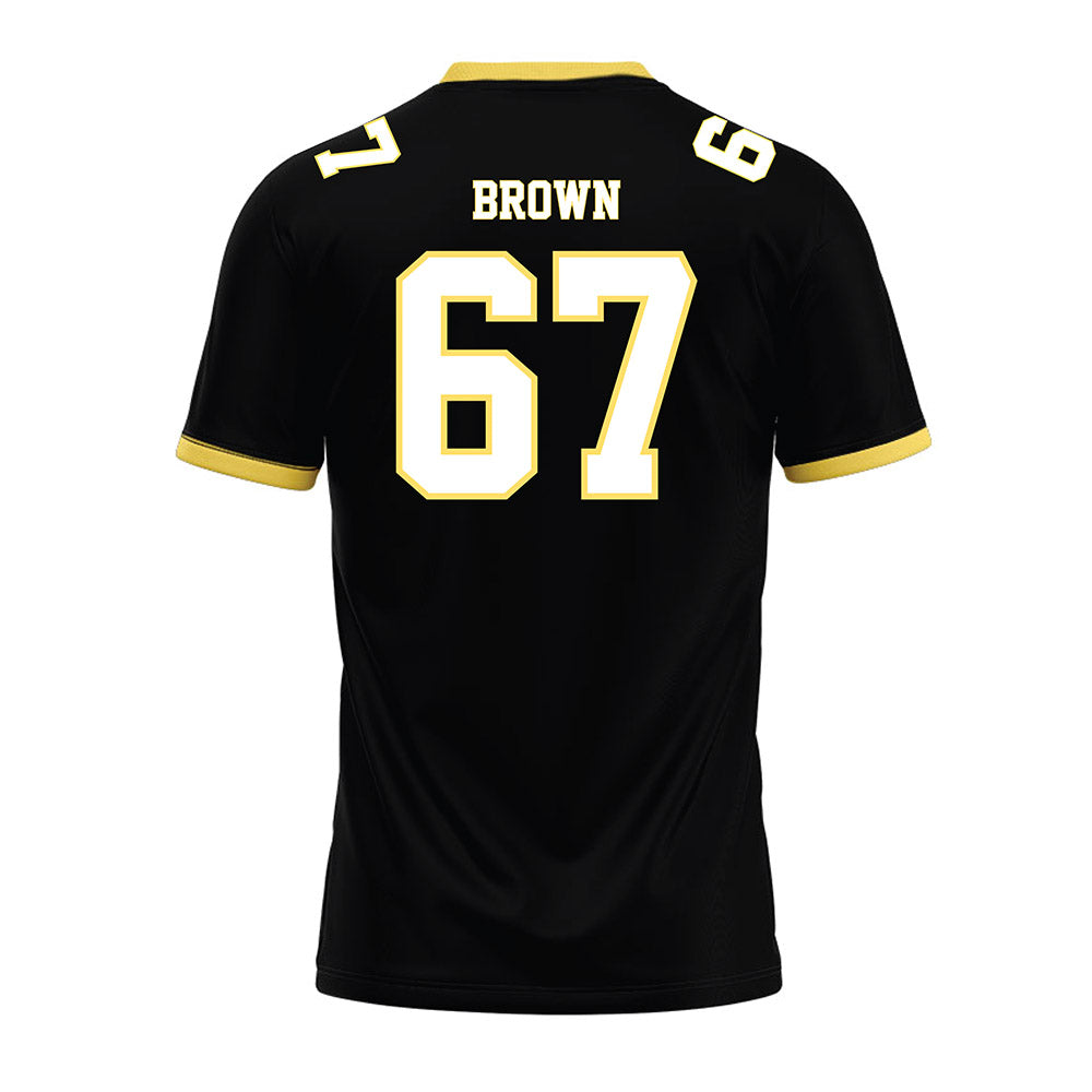 PLU - NCAA Football : Jacob Brown - Black Premium Football Jersey