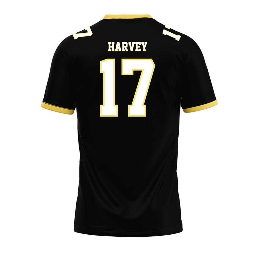 PLU - NCAA Football : Evan Harvey - Black Premium Football Jersey-1
