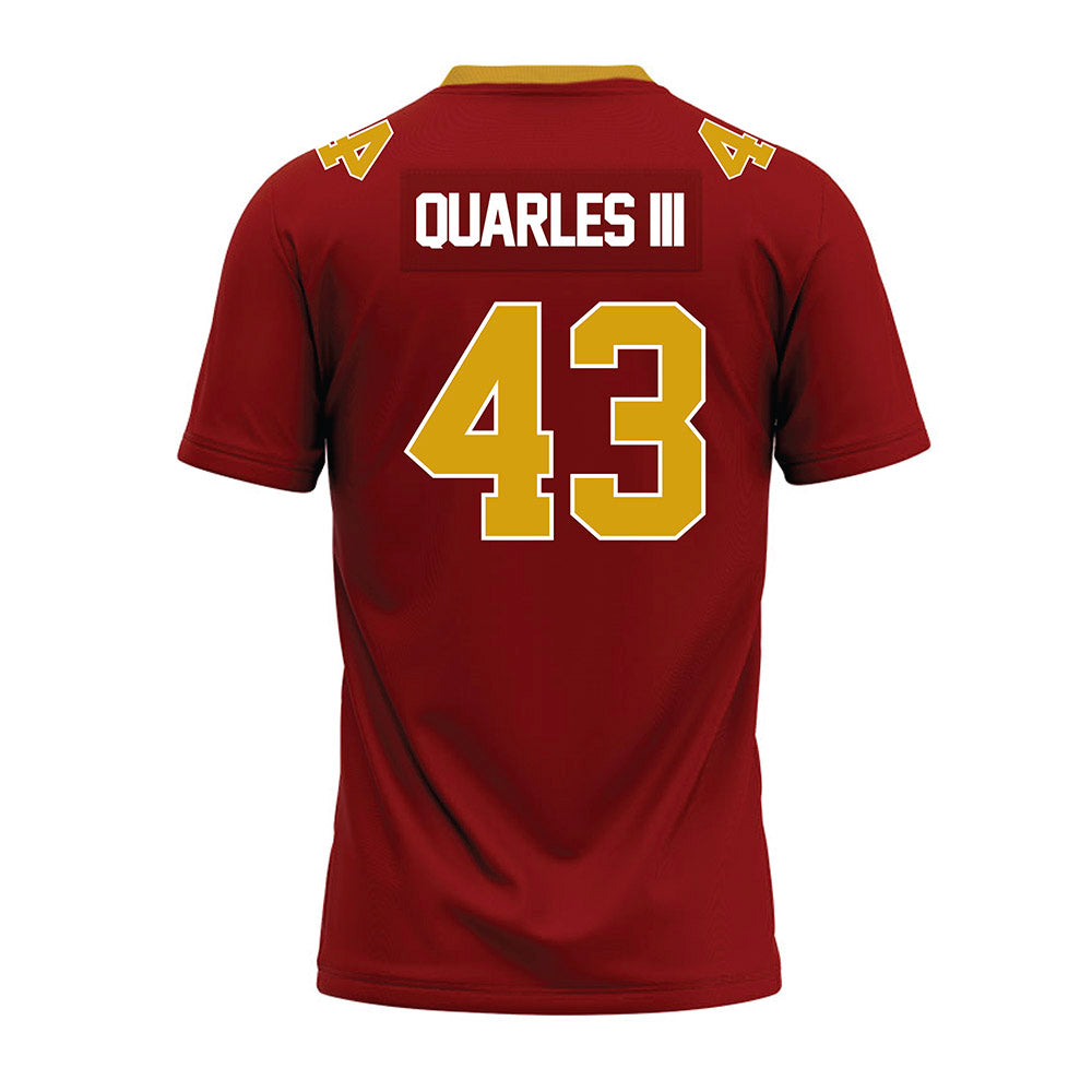 Elon - NCAA Football : Douglas Quarles III - Maroon Premium Football Jersey-1