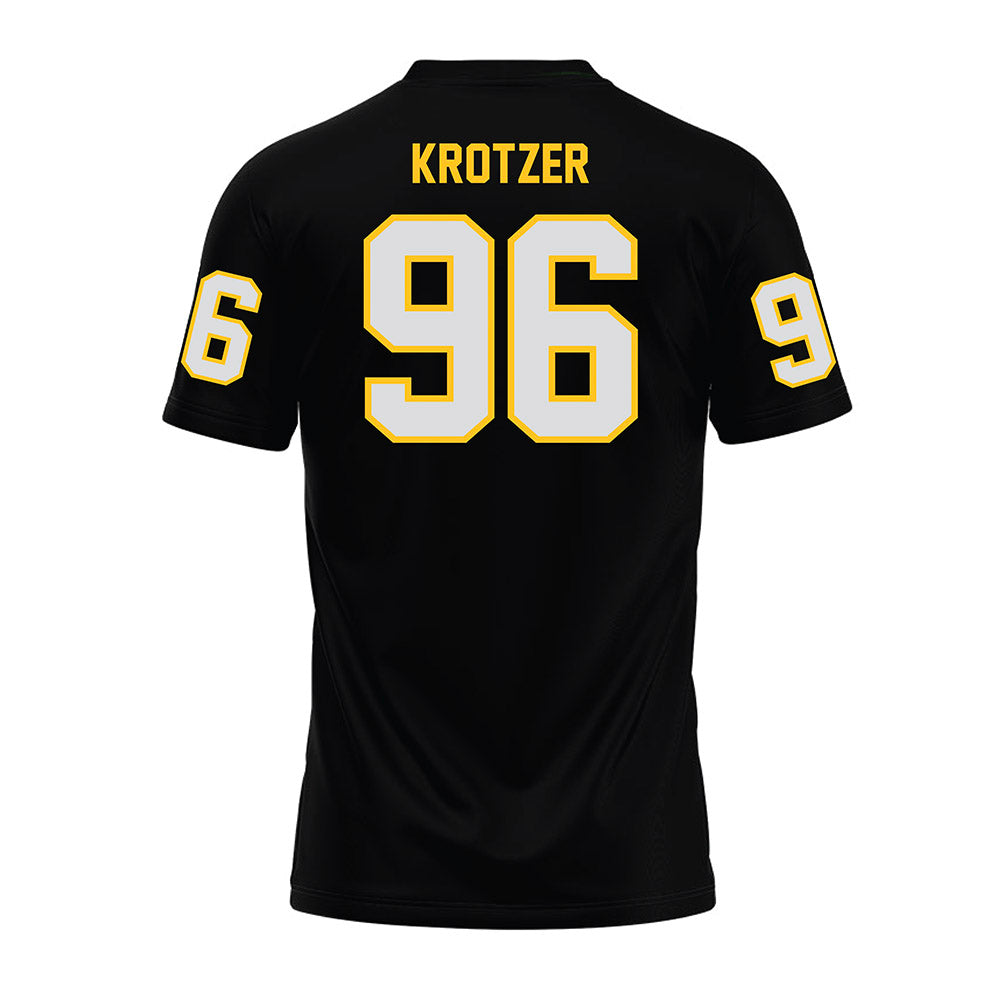 - NCAA Football : Zach Krotzer - Black Premium Football Jersey-1