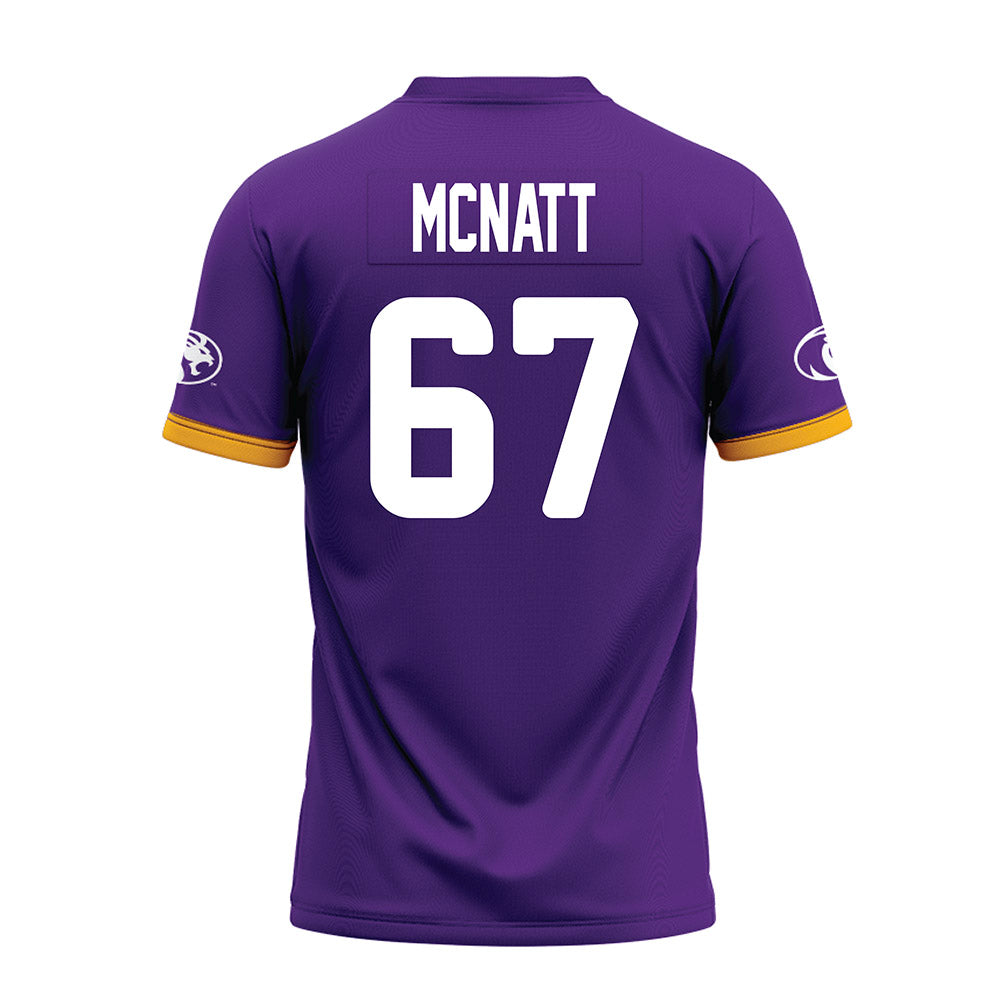 North Alabama - NCAA Football : Shane McNatt - Purple Premium Football Jersey-1