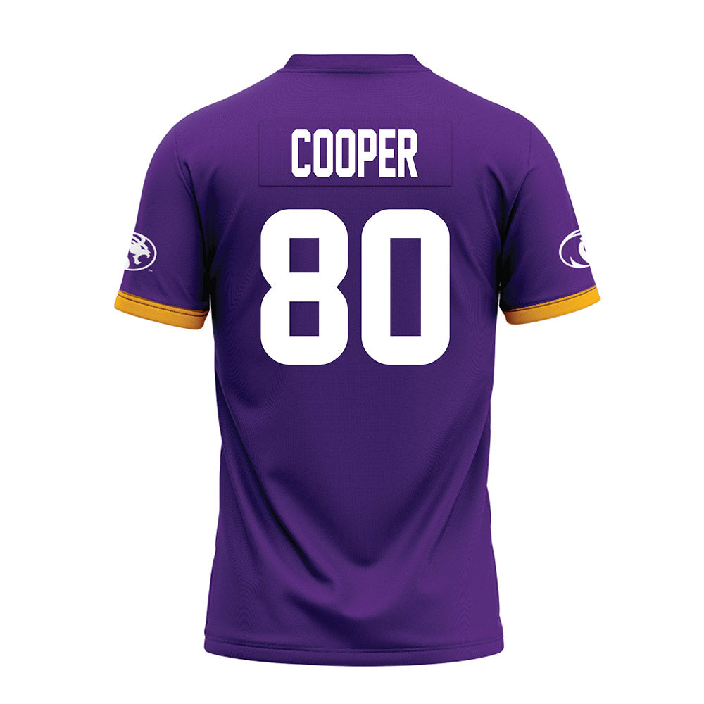 North Alabama - NCAA Football : Daniel Cooper - Purple Premium Football Jersey-1