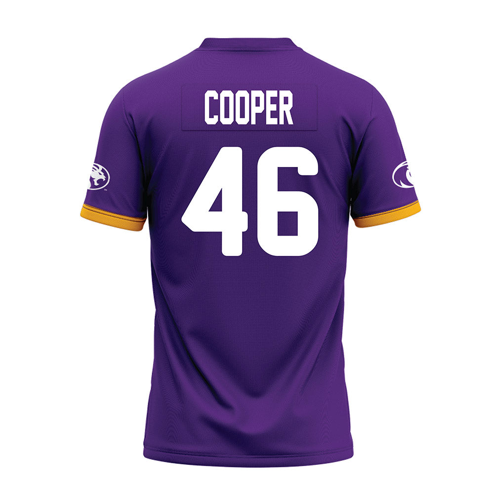 North Alabama - NCAA Football : Joshua Cooper - Purple Premium Football Jersey-1