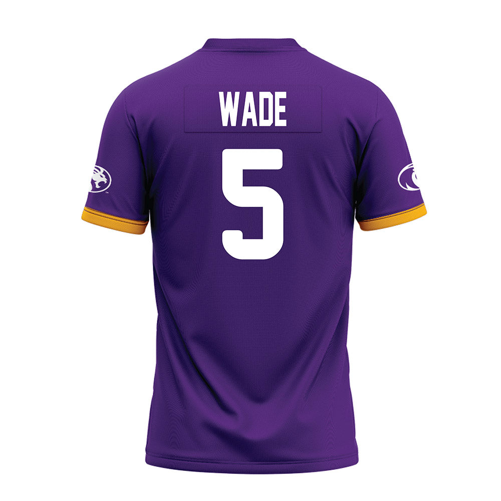 North Alabama - NCAA Football : Destin Wade - Purple Premium Football Jersey-1