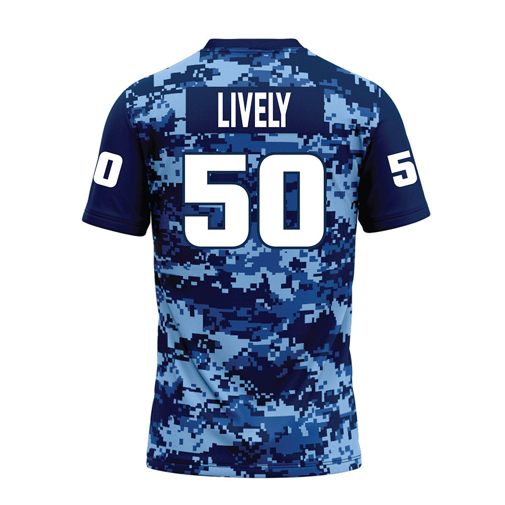 UTC - NCAA Football : Devin Lively - Navy Premium Football Jersey