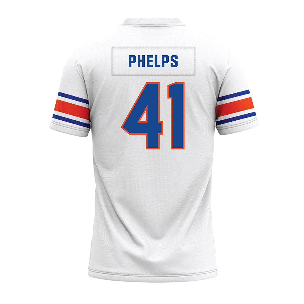 Boise State - NCAA Football : Boen Phelps - White Premium Football Jersey