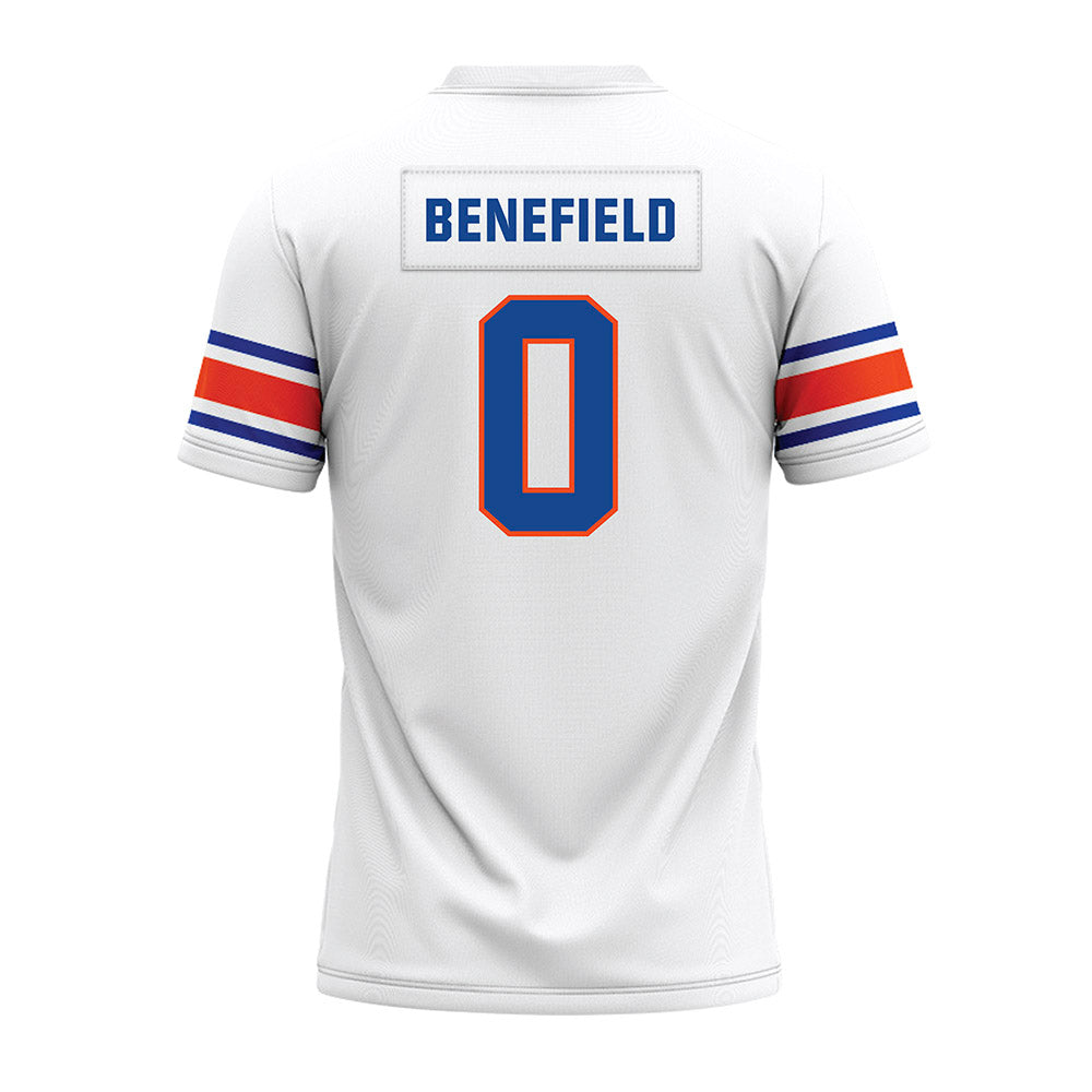 Boise State - NCAA Football : Ty Benefield - White Premium Football Jersey