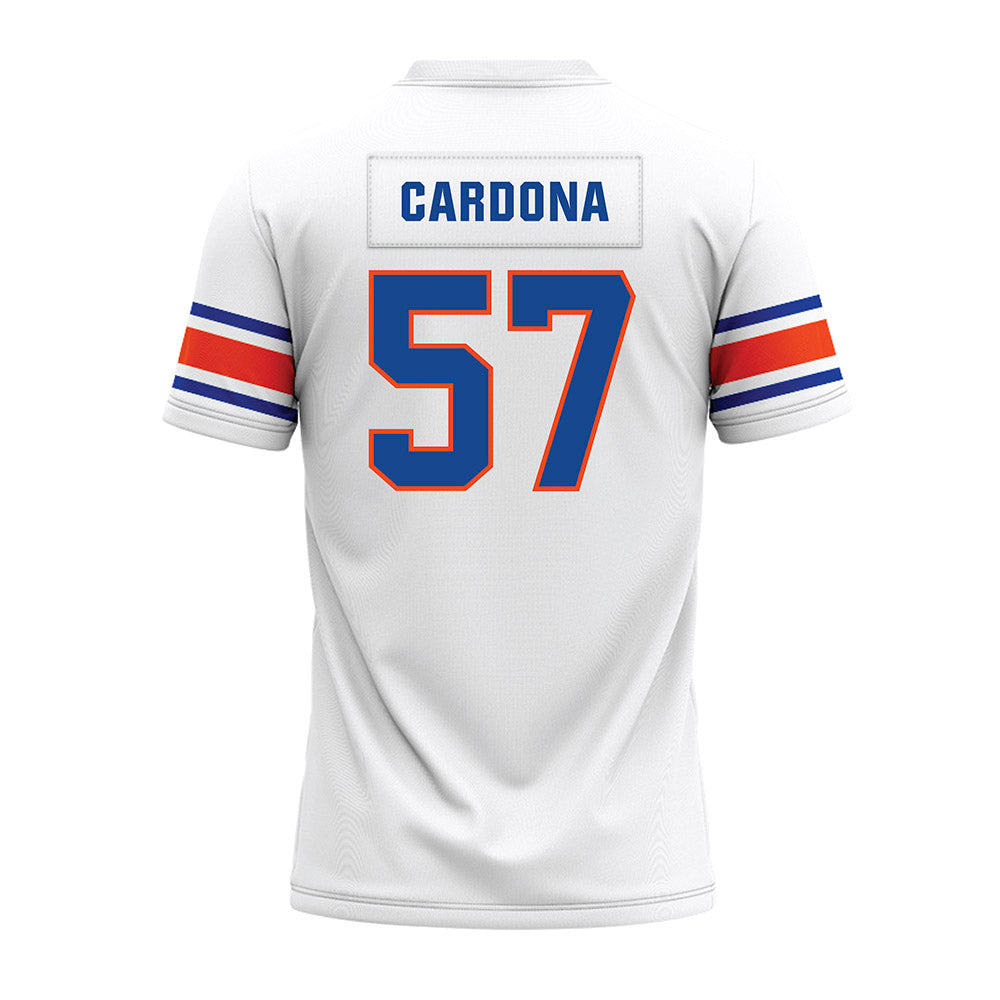 Boise State - NCAA Football : Nathan Cardona - White Premium Football Jersey