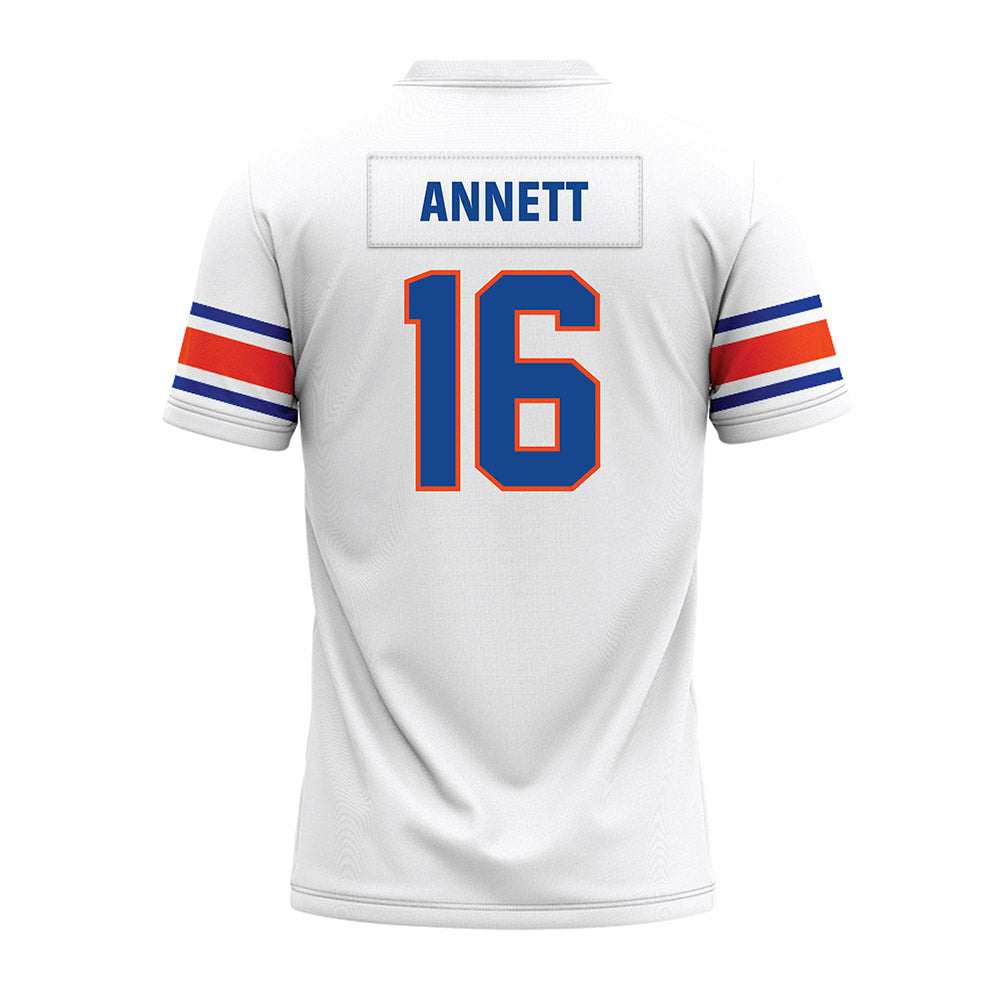 Boise State - NCAA Football : Kaleb Annett - White Premium Football Jersey