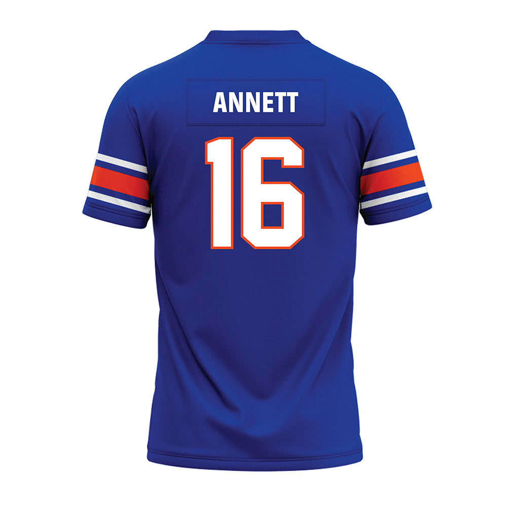Boise State - NCAA Football : Kaleb Annett - Blue Premium Football Jersey