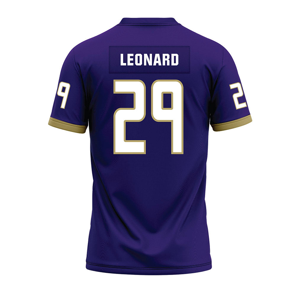 JMU - NCAA Football : Tre Leonard - Purple Premium Football Jersey-1