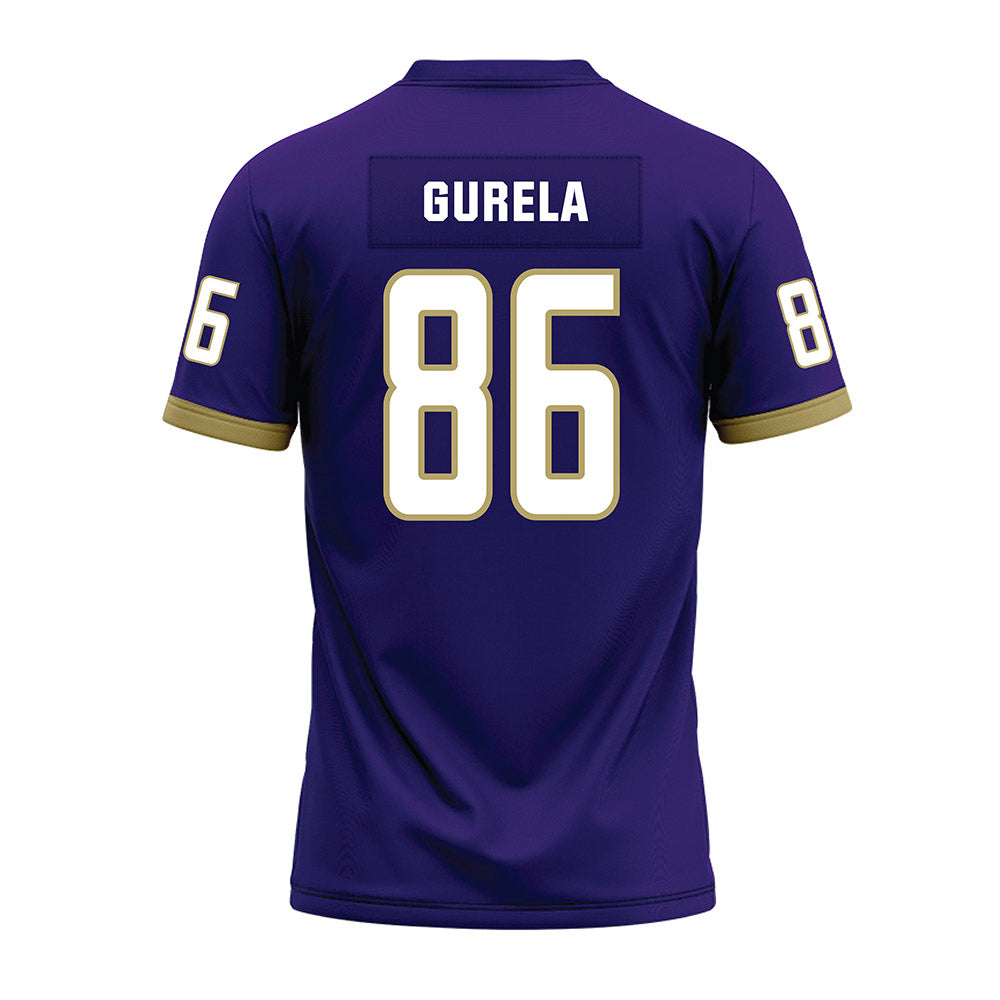 JMU - NCAA Football : Ethan Gurela - Purple Premium Football Jersey-1