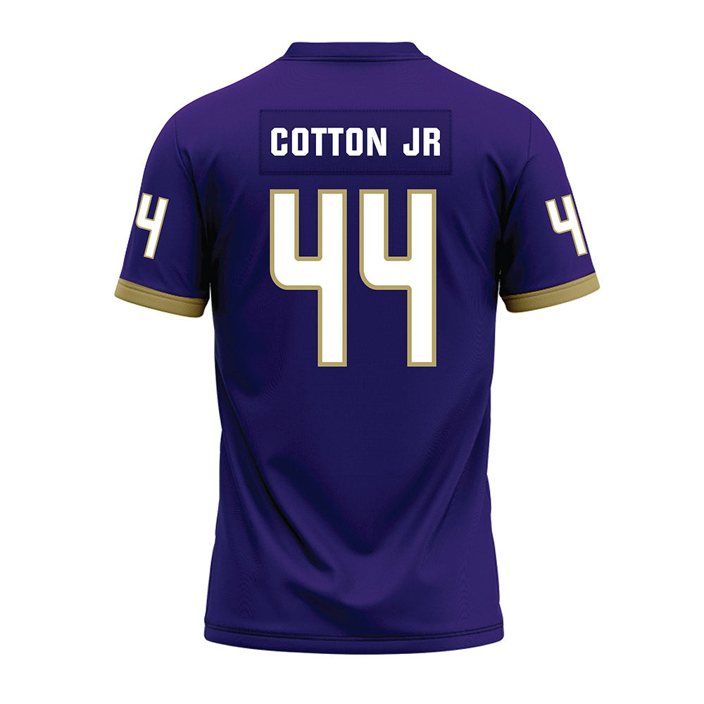 JMU - NCAA Football : DJ Cotton Jr - Purple Premium Football Jersey-1