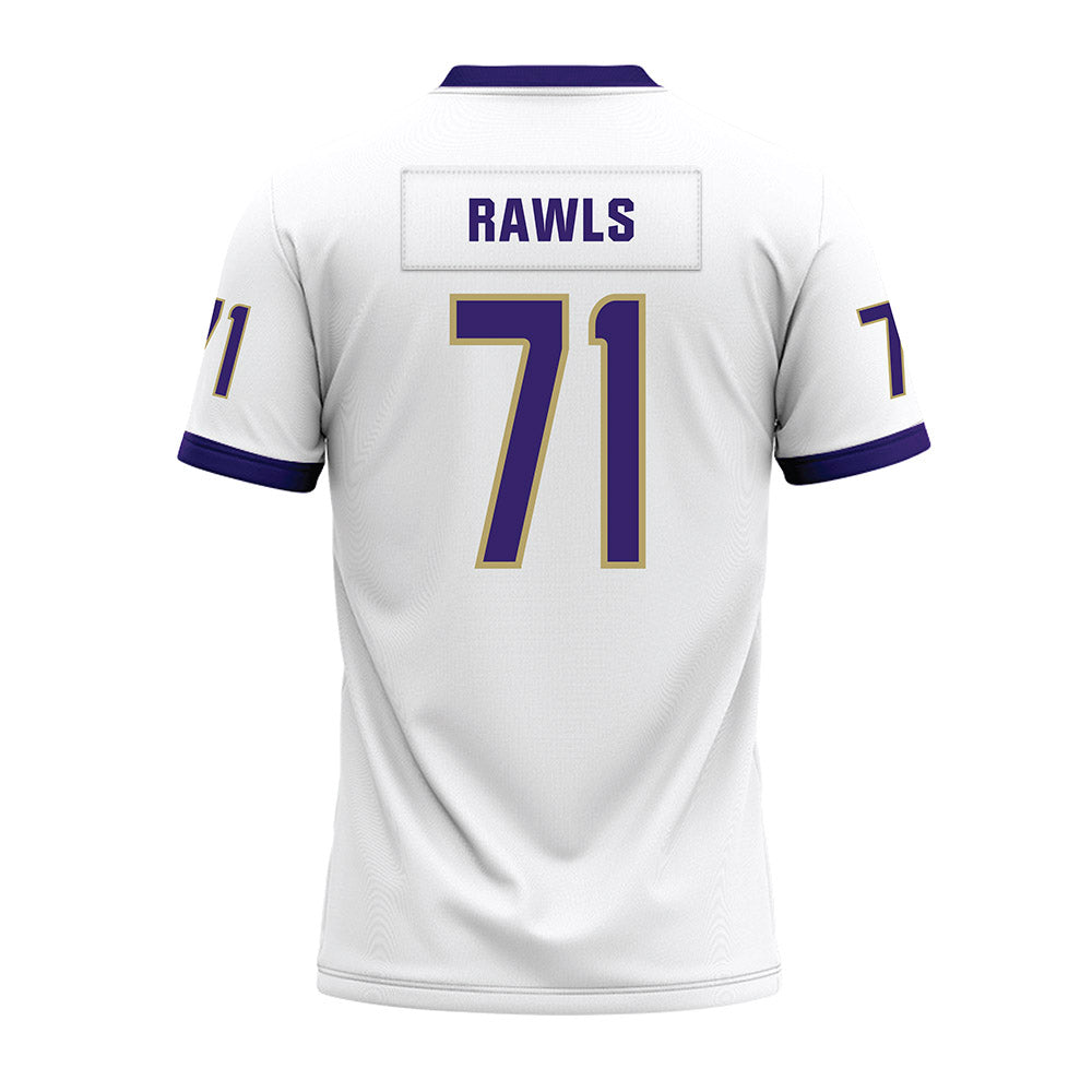 JMU - NCAA Football : Deacon Rawls - White Premium Football Jersey-1