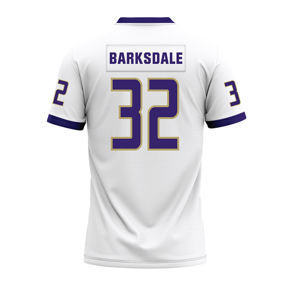 JMU - NCAA Football : DJ Barksdale - White Premium Football Jersey
