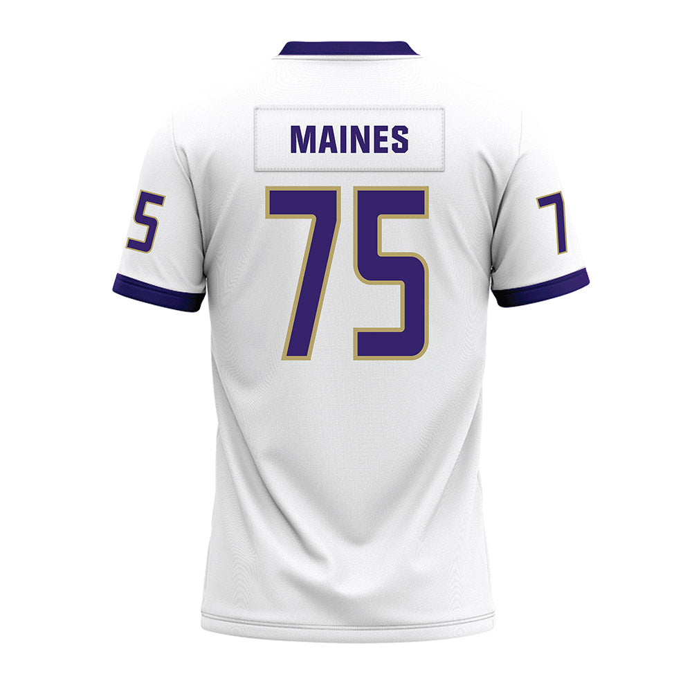 JMU - NCAA Football : Wyatt Maines - White Premium Football Jersey-1