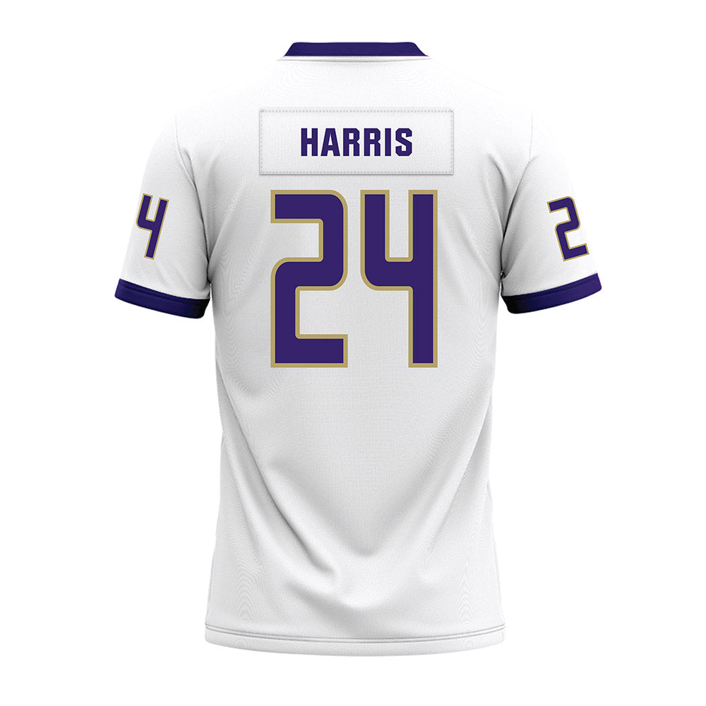 JMU - NCAA Football : Phillip Harris - White Premium Football Jersey-1