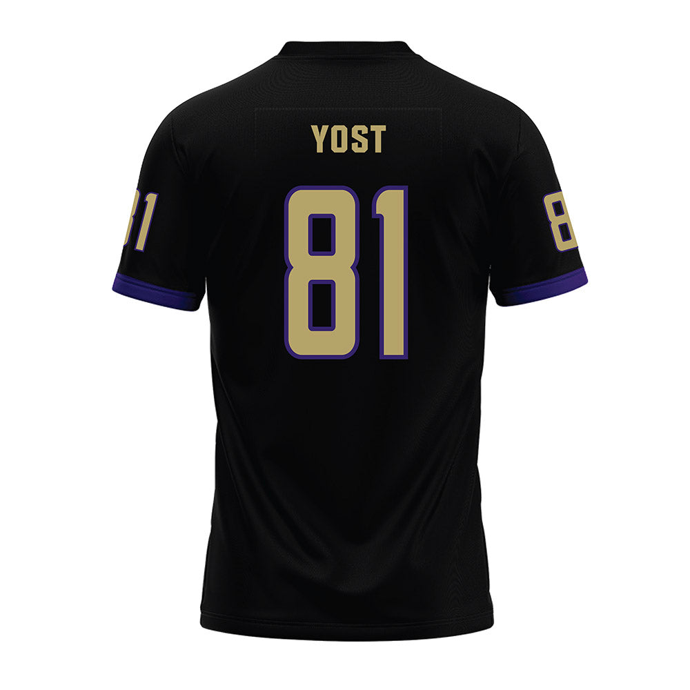 JMU - NCAA Football : Sue Yost - Black Premium Football Jersey-1