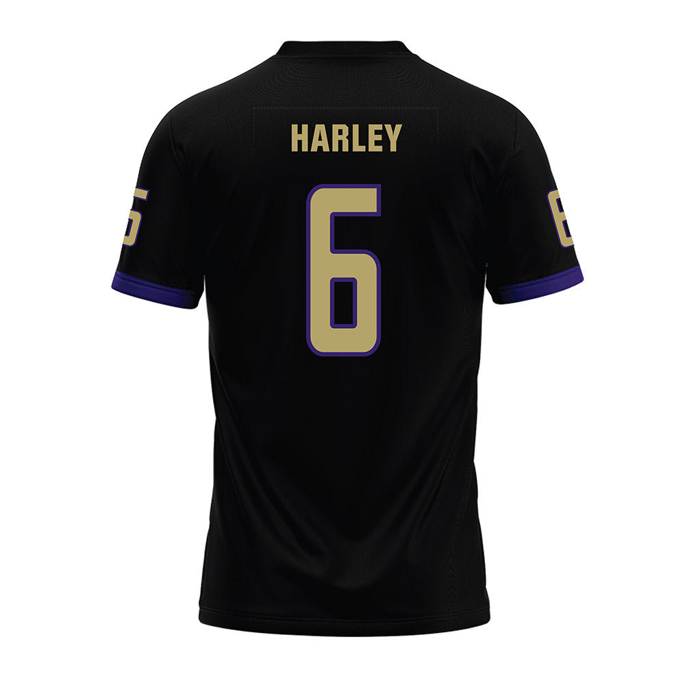 JMU - NCAA Football : Chantz Harley - Black Premium Football Jersey-1