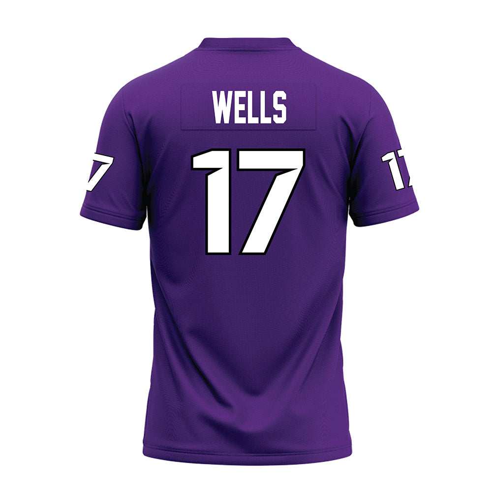 Tarleton State - NCAA Football : CJ Wells - Purple Premium Football Jersey-1