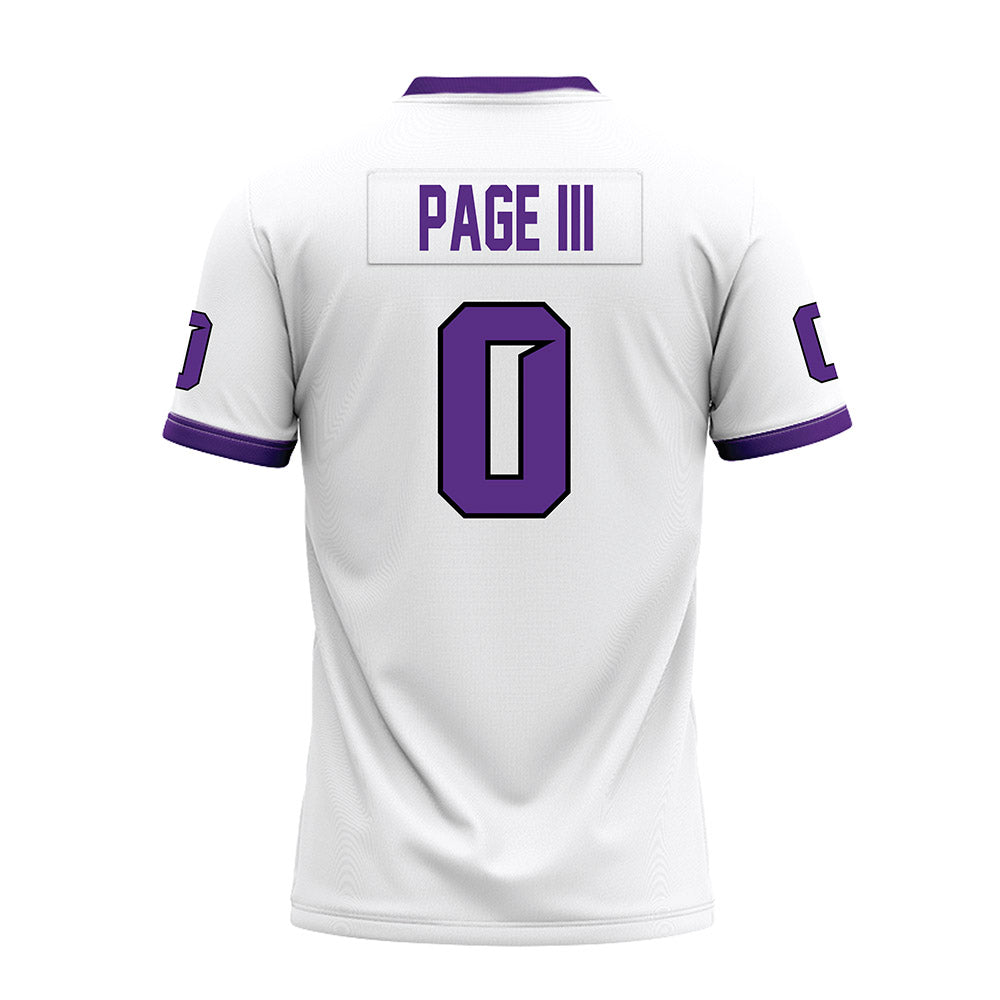 Tarleton State - NCAA Football : Tre Page III - White Premium Football Jersey-1