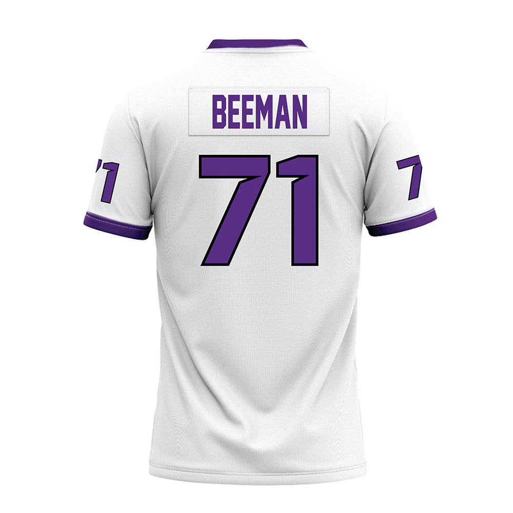 Tarleton State - NCAA Football : Connor Beeman - White Premium Football Jersey