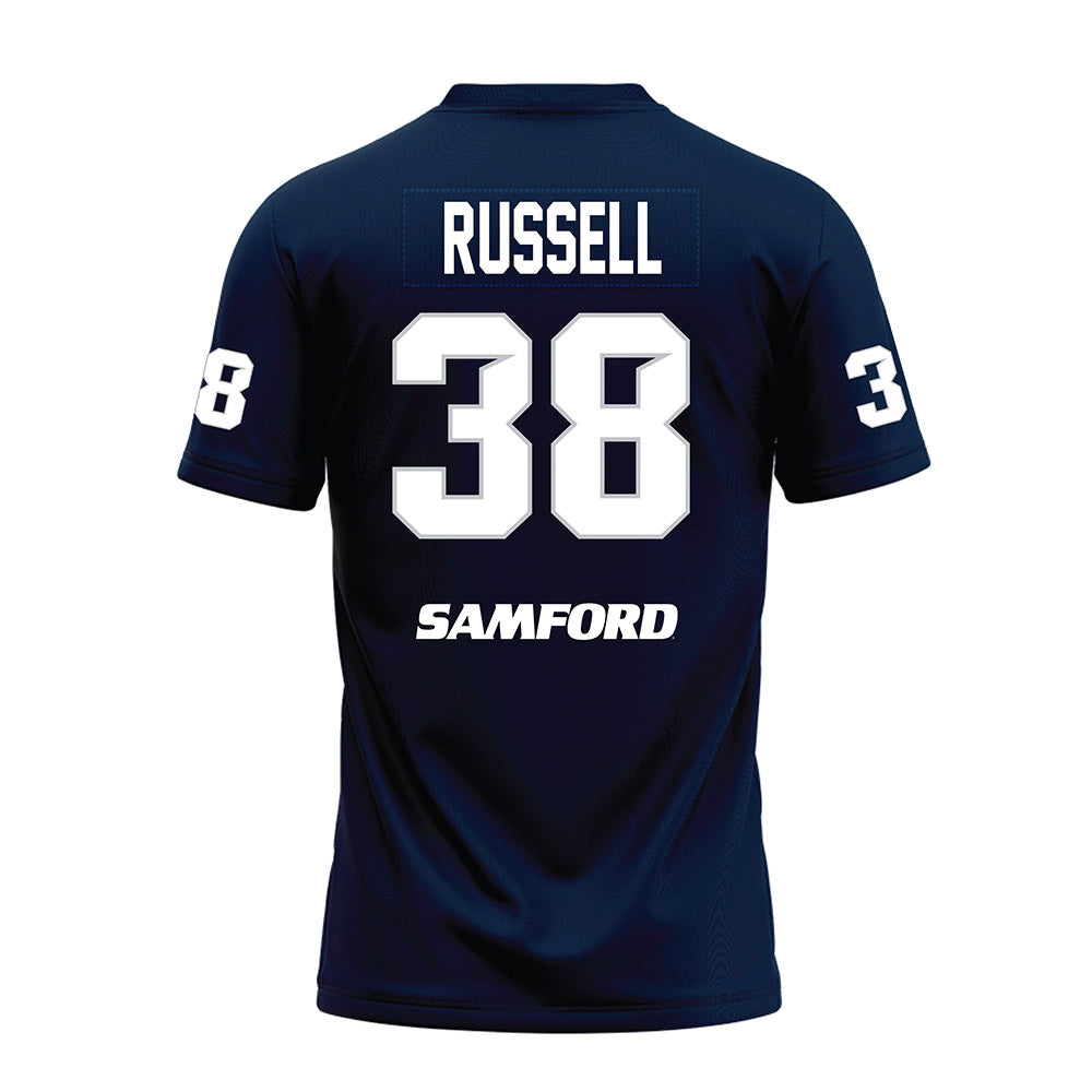 Samford - NCAA Football : Emerson Russell - Navy Premium Football Jersey-1